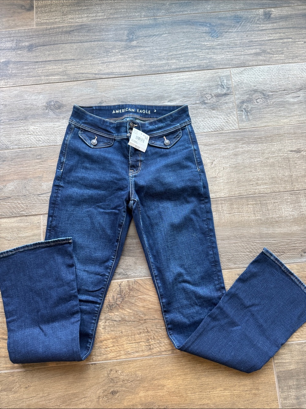 NWT American Eagle Outfitters Women's Dark Indigo Flare Jeans